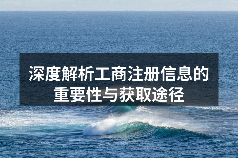 深度解析工商注册信息的重要性与获取途径