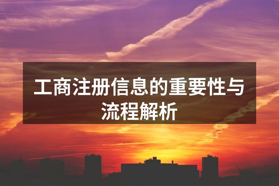 工商注册信息的重要性与流程解析