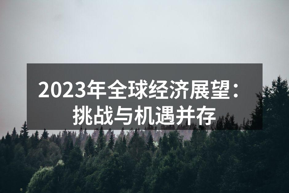 2023年全球经济展望：挑战与机遇并存